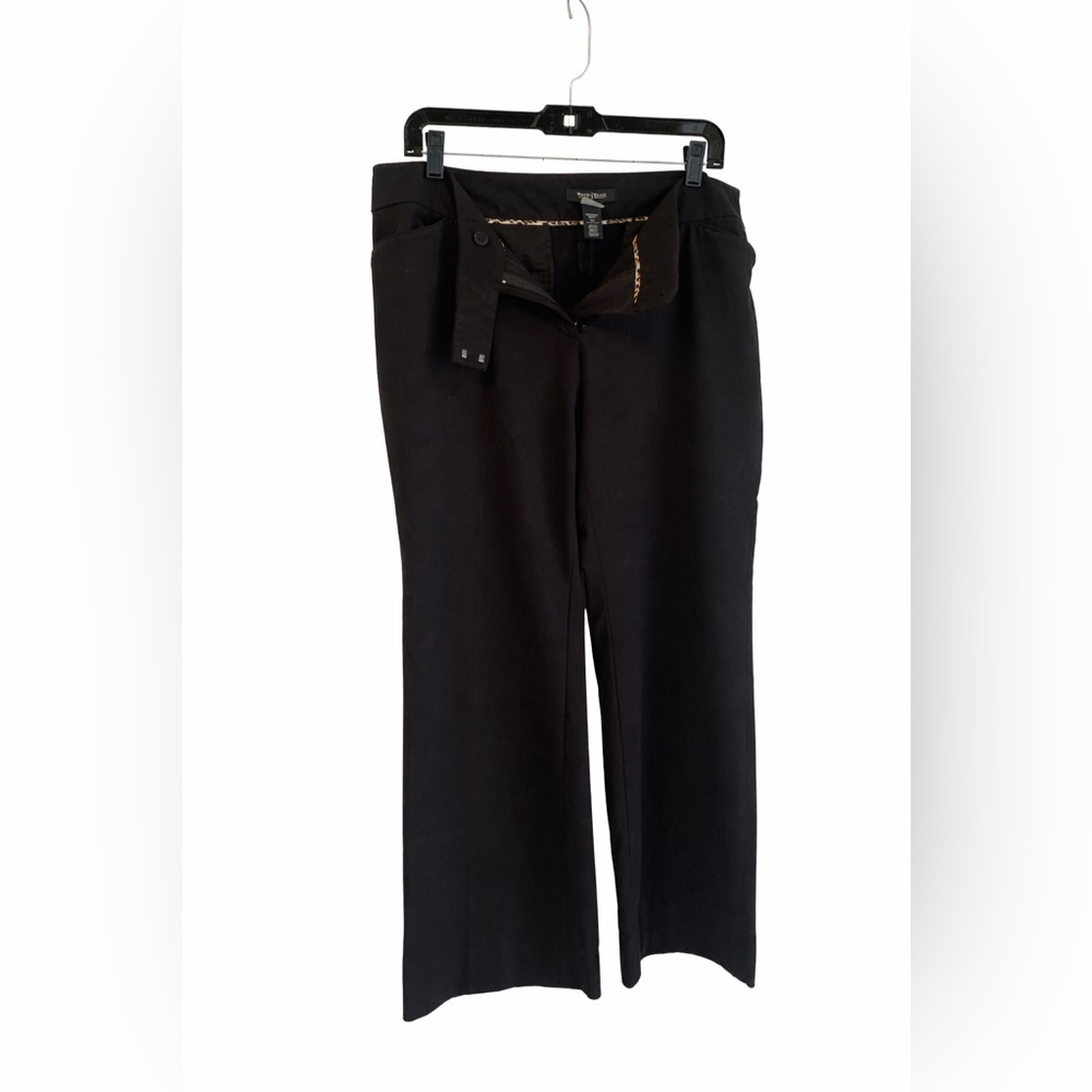 White House Black Market Black Pants Size 14S Flattering Legline